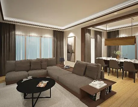 Evren Apartmanı salon ve yemek alanı