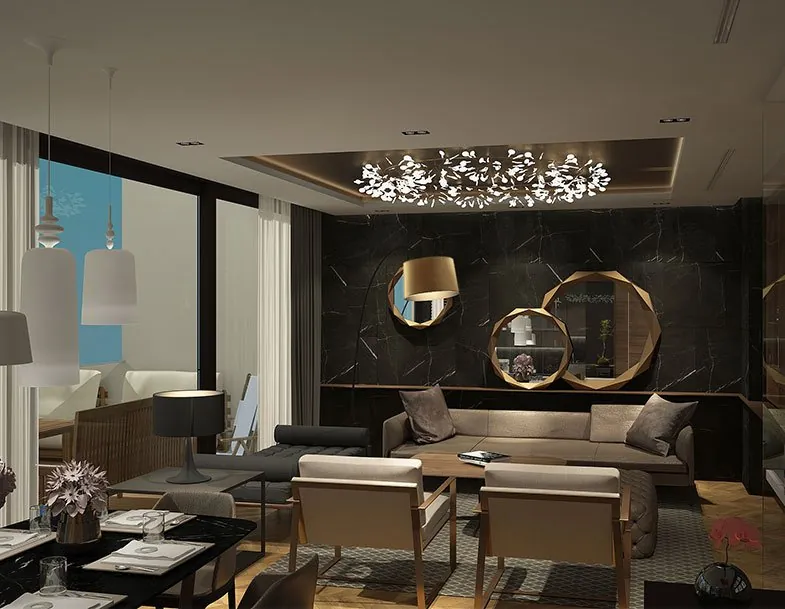 Evren Apartmanı oturma alanı