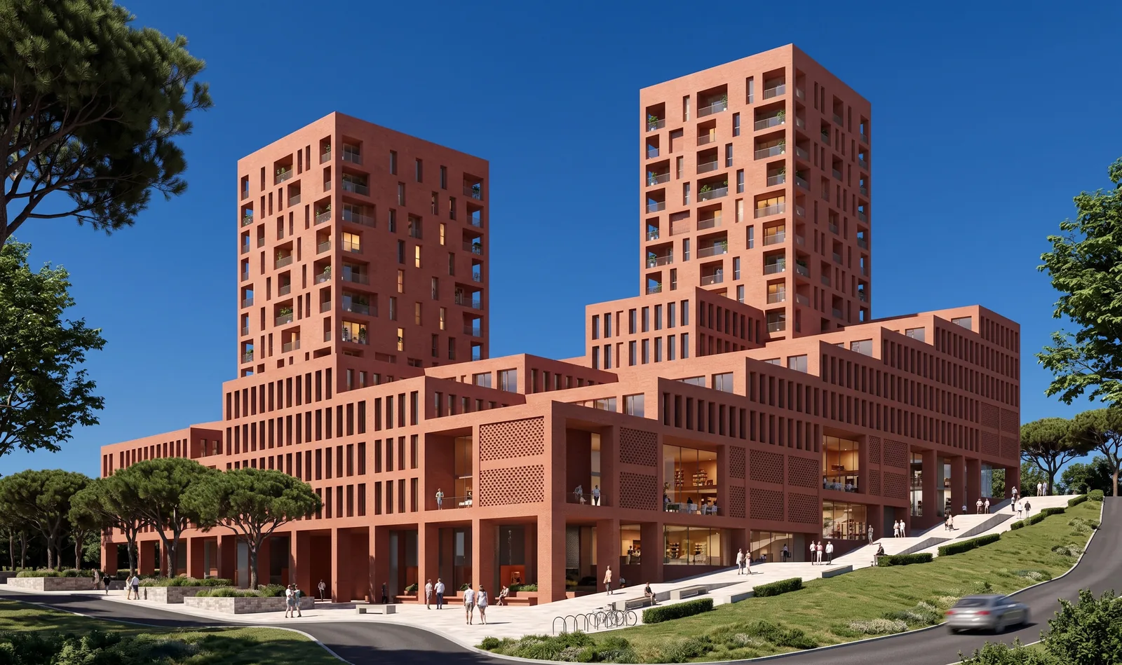 Versus Ataşehir blokları ve peyzaj alanı